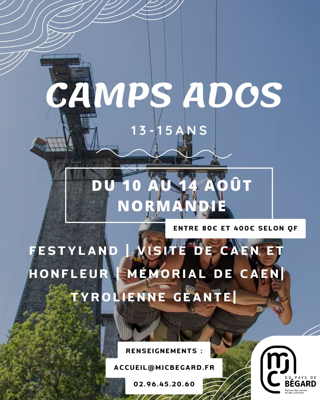 Affiche camp ados Normandie